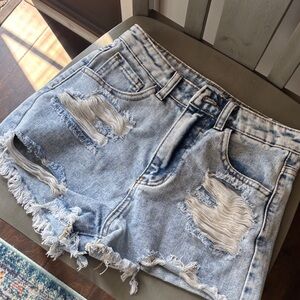Distressed Denim teen Shorts